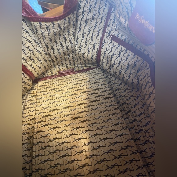 YSL Vintage Red Boston Bag Handle Handbag - Picture 11 of 13